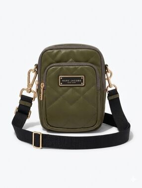 Marc Jacobs Olive Quilted Leather Mini Crossbody - EUC!